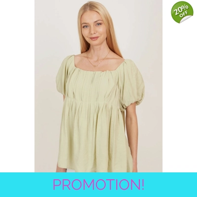 Square Neck Solid Princess Top