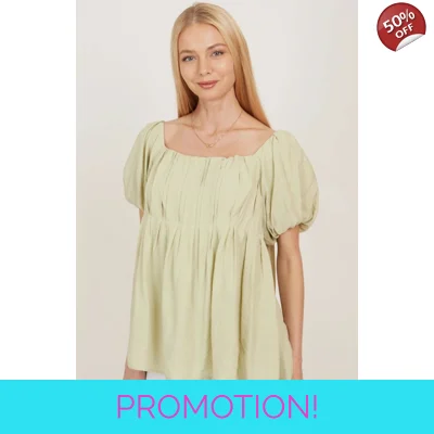 Square Neck Solid Princess Top