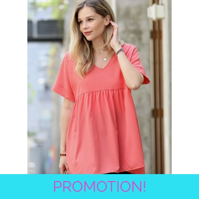 Zenana Empire Waist Shirring Tunic Zenana Empire Waist Shirring Tunic