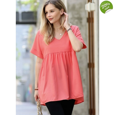 Zenana Empire Waist Shirring Tunic