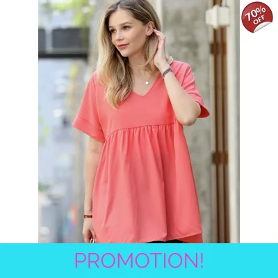 Zenana Empire Waist Shirring Tunic