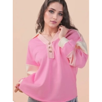 Color Block Oversized Casual Knit Top