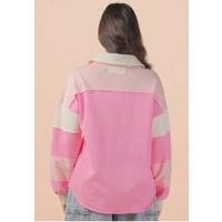 Color Block Oversized Casual Knit Top