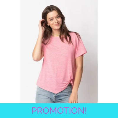 Twisted Hem Knit Top