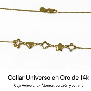 ✨ Collar Universo en Oro 14K – Elegancia con significado ✨