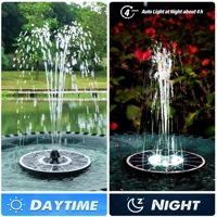 Solar fountain pump LED