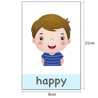 Emotion Flash Cards – 12 Laminated Cards for Emotional Learning (8x11cm)