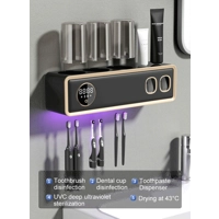 Smart Wall-Mounted Toothbrush Sterilizer & Dispenser Station