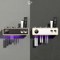 Smart Wall-Mounted Toothbrush Sterilizer & Dispenser Station