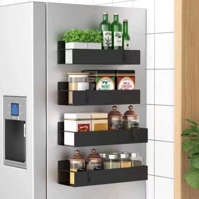 Magnetic Wall-Mounted Storage Rack – Sleek, Strong & Space..