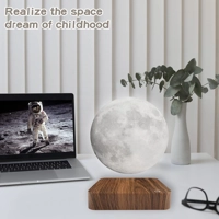 Levitating 3D Moon Lamp with Magnetic Base – Tranquility Redefined