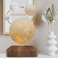 Levitating 3D Moon Lamp with Magnetic Base – Tranquility Redefined