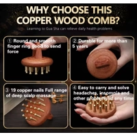 Copper-Wood Gua Sha Massage Comb – Traditional Healing Meets Modern Wellness