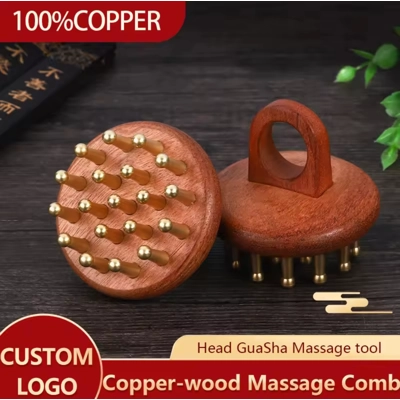 Copper-Wood Gua Sha Massage Comb – Traditional Healing Mee.. Copper-Wood Gua Sha Massage Comb – Traditional Healing Mee..
