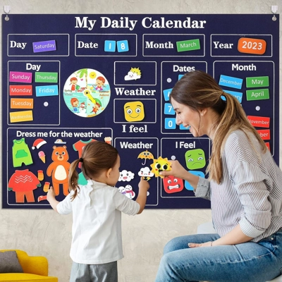 My Daily Calendar Felt Board – Interactive Visual Learning..