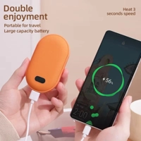 2-in-1 Pebble Hand Warmer & Power Bank – 10,000mAh USB Rechargeable Pocket Comfort