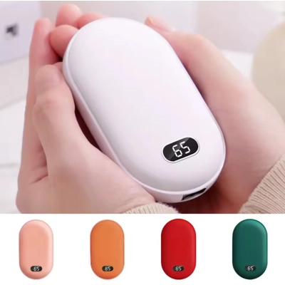 2-in-1 Pebble Hand Warmer & Power Bank – 10,000mAh USB Rec.. 2-in-1 Pebble Hand Warmer & Power Bank – 10,000mAh USB Rec..