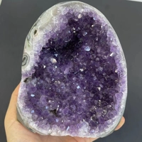 Natural Amethyst Crystal Cluster Geode – From Uruguay | Spiritual Home Décor & Energy Balance