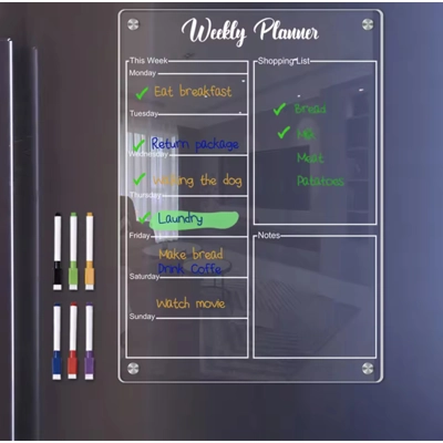 Magnetic Acrylic Weekly Planner – Stay on Track in Style Magnetic Acrylic Weekly Planner – Stay on Track in Style
