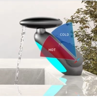 LED Temperature-Sensitive Faucet – 4-Mode Waterfall & Stream Mixer