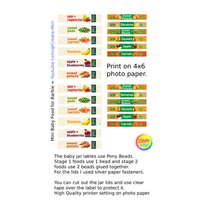 Mini Baby Food Jars