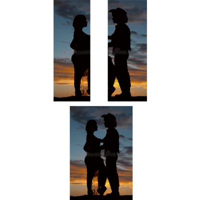 Kissing Cowboy and Cowgirl