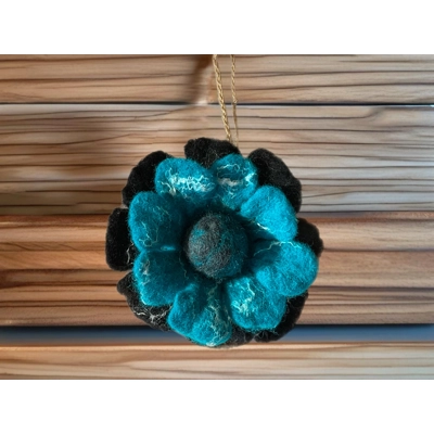 Felted Flower Car Air Freshener