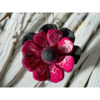 Felted Flower Car Air Freshener