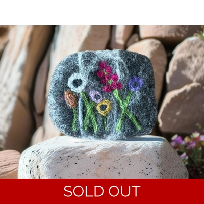 Felted Art Soap soft floral