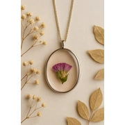 Real Dried Flower Resin Necklace - Botanical Jewellery