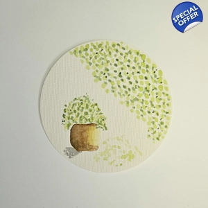 Ronde kaart bloempot