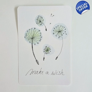 Rechthoekige kaart Make a wish