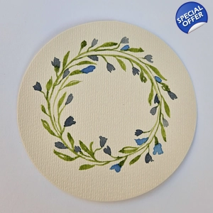 Ronde bloemenkrans kaart