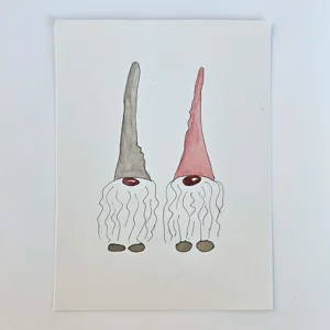 Kerstkaart Dwerg/Gnome
