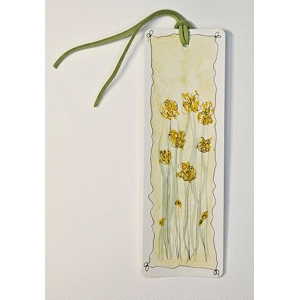 Boekenlegger gele bloemen in kader