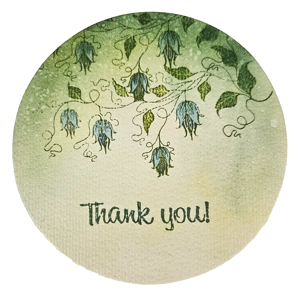 WK-193 Ronde “Thank You” kaart Groene klimranken
