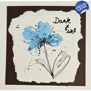 Blauwe bloem van dank