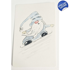 Snowboardende Kabouter