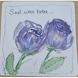 Snel weer beter paarse bloemen
