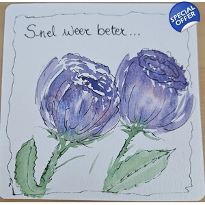 Snel weer beter paarse bloemen