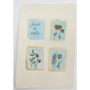Bloemen blauw en goud