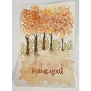 Aquarel bos in herfsttinten