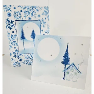 Setje Winterse landschap Mini en Maxi