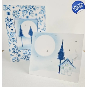 Setje Winterse landschap Mini en Maxi