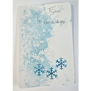 Set van 3 Winterse kaart met sneeuwvlokken