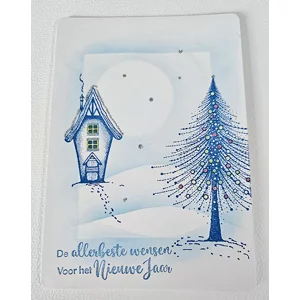 Winterhuis met Kerstboom