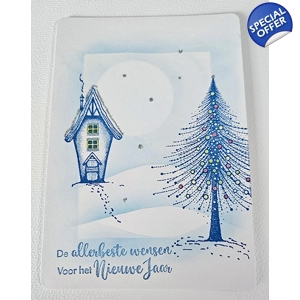 Winterhuis met Kerstboom