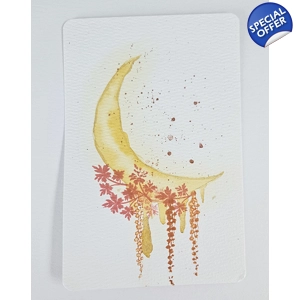 Gouden maan met planten