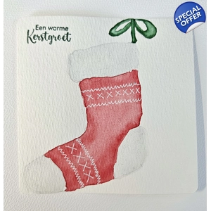 WK-190 Een Warme rode Kerstsok