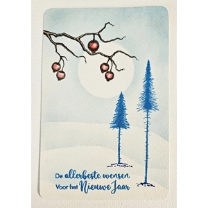 WK-206 Blauwe winterkaartjes serie